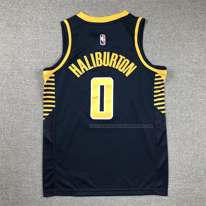 Camiseta Nino Indiana Pacers Tyrese Haliburton NO 0 Icon 2022-23 Azul